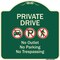 Signmission Designer Series-Private Drive No Outlet No Parking And No Trespassing, 18" x 18", G-1818-9930 A-DES-G-1818-9930 - alternate 1